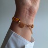 Geweven kralen armband 'Pink flowers'