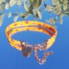 Geweven kralen armband 'Pink flowers'