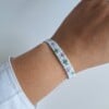 Geweven kralen armband 'Purple & lilac flowers'