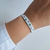 Geweven kralen armband 'Purple & lilac flowers'