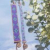 Geweven kralen armband 'Purple & lilac flowers'