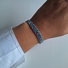 Geweven kralen armband 'Purple chevron'