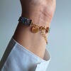 Geweven kralen armband 'Purple chevron'