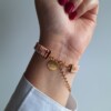 Geweven kralen armband 'Purple flowers'