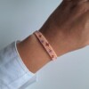 Geweven kralen armband 'Purple flowers'