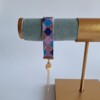 Geweven kralen armband 'Purple hexagon'