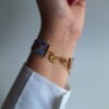 Geweven kralen armband 'Purple hexagon'