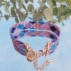 Geweven kralen armband 'Purple hexagon'