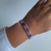 Geweven kralen armband 'Purple stained glass'