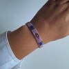 Geweven kralen armband | Paars glas-in-lood