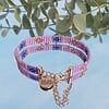 Geweven kralen armband | Paars glas-in-lood
