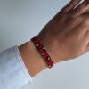 Geweven kralen armband 'Red leopard'