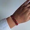 Geweven kralen armband 'Red leopard'