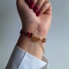 Geweven kralen armband 'Red leopard'