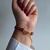 Geweven kralen armband 'Red leopard'