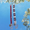 Geweven kralen armband 'Red leopard'
