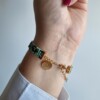 Geweven kralen armband 'Teal leopard'