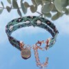Geweven kralen armband 'Teal leopard'