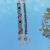 Geweven kralen armband 'Teal leopard'