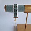 Geweven kralen armband 'Turquoise argyle'