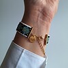 Geweven kralen armband 'Turquoise argyle'
