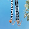 Geweven kralen armband 'Turquoise argyle'