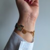 Geweven kralen armband 'Turquoise hexagon'