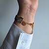 Geweven kralen armband 'Turquoise hexagon'