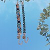 Geweven kralen armband 'Turquoise hexagon'