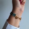 Geweven kralen armband 'Turquoise stained glass'