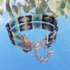 Geweven kralen armband 'Turquoise stained glass'