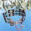 Geweven kralen armband | Turquoise glas-in-lood