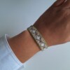 Geweven kralen armband 'White diamond'