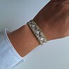 Geweven kralen armband 'White diamond'