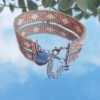 Geweven kralen armband 'White diamond'