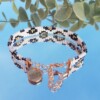 Geweven kralen armband 'White leopard'