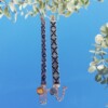 Geweven kralen armband 'Xoxo black & grey'