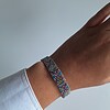 Geweven kralen armband 'Xoxo blue & purple'