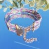 Geweven kralen armband 'Xoxo blue & purple'