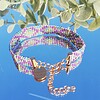 Geweven kralen armband 'Xoxo blue & purple'