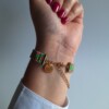 Geweven kralen armband 'Xoxo green & hot pink'