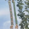 Geweven kralen armband 'Xoxo green & hot pink'
