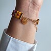 Geweven kralen armband 'Yellow stained glass'