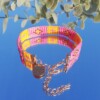 Geweven kralen armband 'Yellow stained glass'