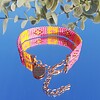 Geweven kralen armband 'Yellow stained glass'