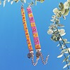 Geweven kralen armband 'Yellow stained glass'