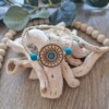 Handgeknoopte macramé armband met turquoise steen