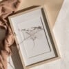 Kunstkaart Botanische Inkttekening A5 Set van 3 Art Print