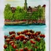 Schilderij Oosterdok Tulpen Amsterdam
