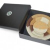 Set van 3 beige en bruin rieten manden